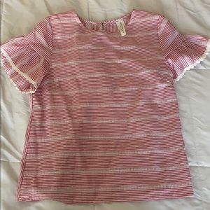 Red & White Stripped Top